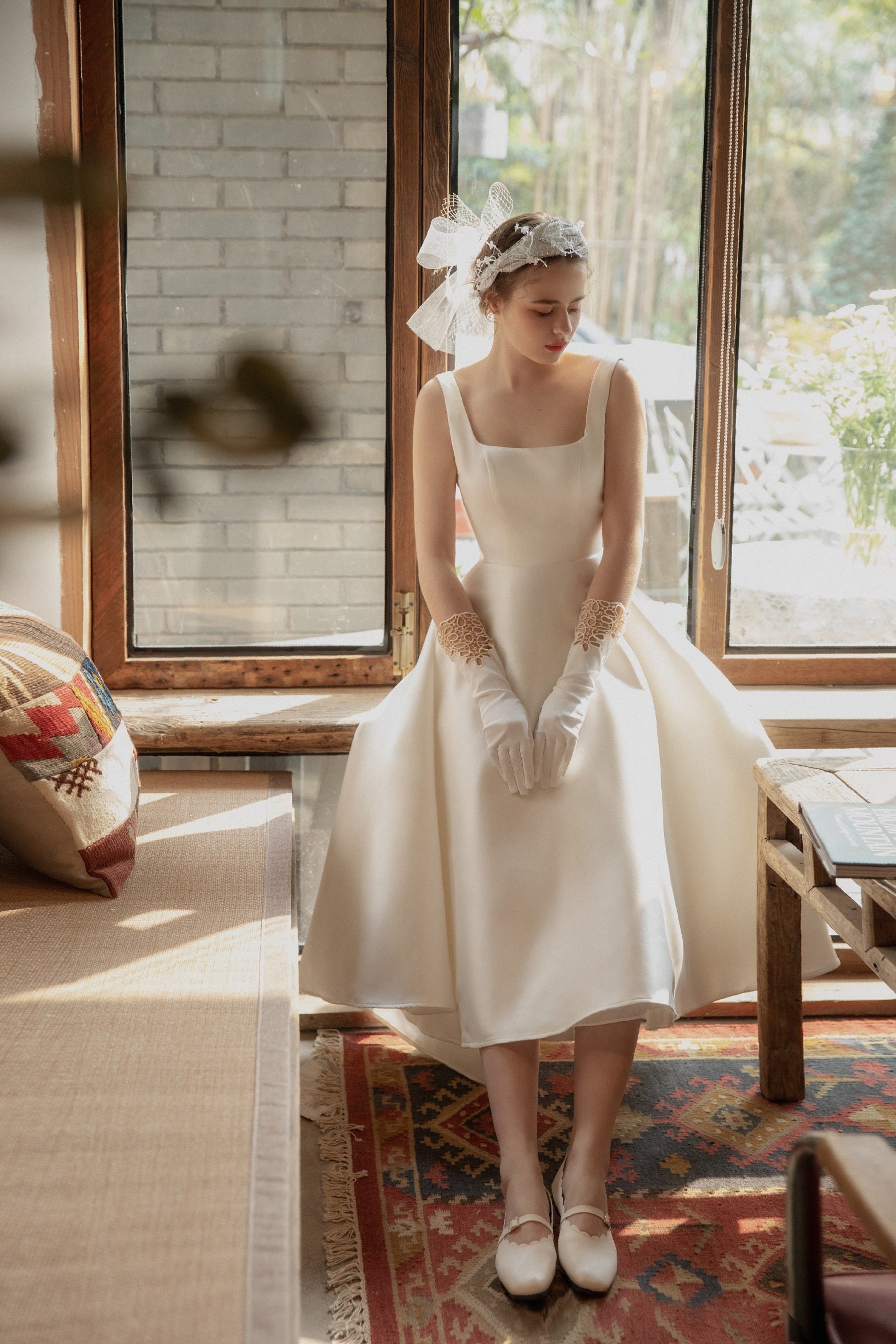 fit and flare wedding dress short