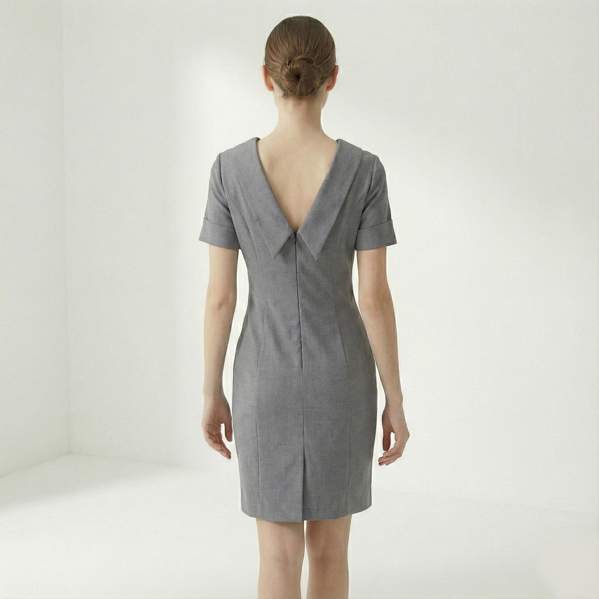 sachin and babi light blue dress Grey Bridesmaid Dress main image 1