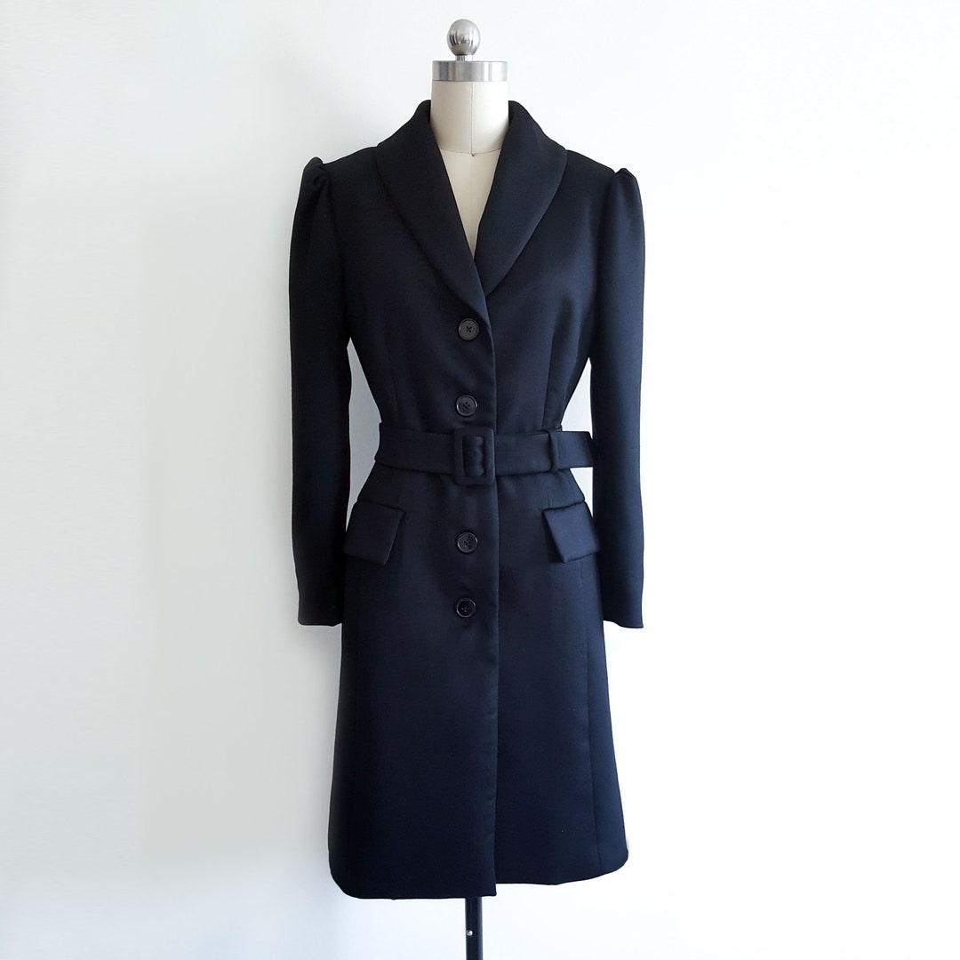 Mary Poppins Coat/ Black Wool Coat/ Black Costume Coat/ Cosplay/ Mary ...
