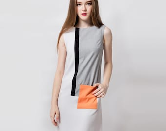 Modernes Kleid / eine Linie Kleid / elegantes Kleid / Custom made Kleid / Shiftdress / ärmellose Kleid / 60er Jahre mod Kleid / Petite / Plus Größe