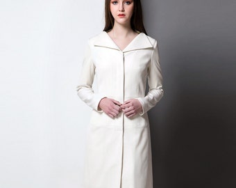 Kate Middleton dress/ Christening dress/ Cream Coat dress/ Regal coat dress/ Tailored dress/ ivory winter coat/ custom made dress/ bridal