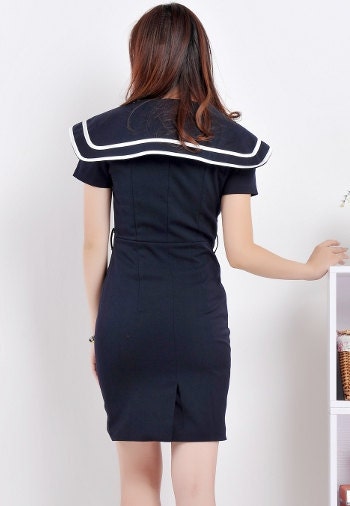 blair waldorf navy blue dress Blair Waldorf Navy Blue Short Sailor Dress