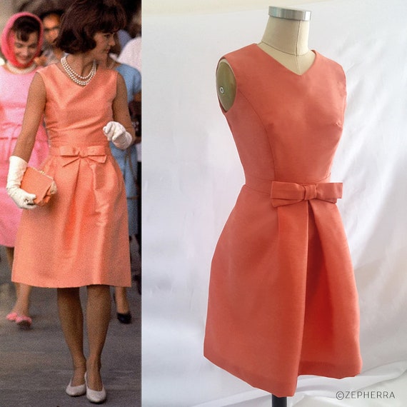 Jackie Kennedy Orange Dress/ Jackie O 
