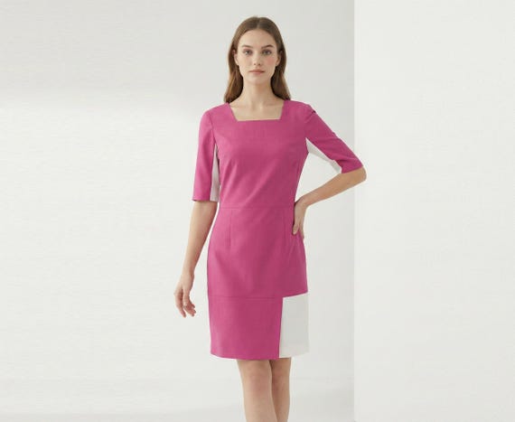 womens winter dress clothes A-Line Short Black Dress With V Neck