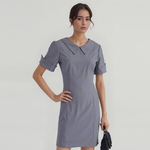 Grey sheath dress/ Kate Middleton grey pencil dress/ Duchess of cambridge tailored dress/ work dress/ Custom made dress/ formal dress