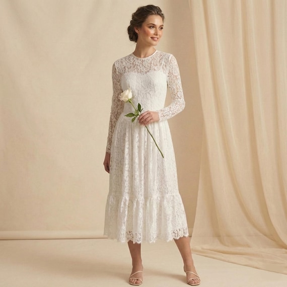 Bohemian Wedding Lace Dress/ Elopement Dress/ Kate Middleton White Lace Midi Dress/ Long Sleeve Bridal Gown/ Custom Made Lace Bridal Dress - Etsy Ireland Bohemian Wedding Lace Dress/ Elopement Dress/ Kate Middleton White Lace Midi Dress/ Long Sleeve Bridal Gown/ Custom Made Lace Bridal Dress - Etsy Ireland