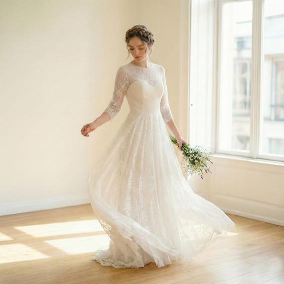 boho elopement dress A Line Wedding Plus Size Beach Elopement... From Dressvip, $148.65 Boho Lace Wedding Dress: Bell