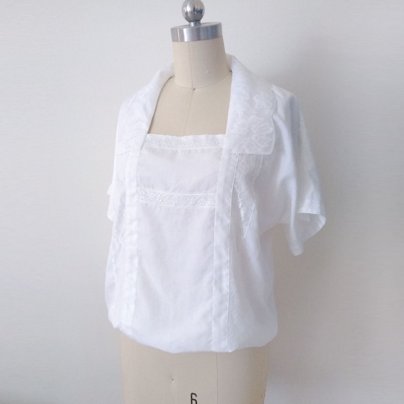 1920s Style Blouses, Shirts, Vest, Sweaters, Cardigans Downton Abbey inspired blouse/ Lady Mary blouse/ Edwardian blouse/ vintage blouse/ Lady Mary white blouse/ Downton costume/ 1920s blouse $138.23 AT vintagedancer.com