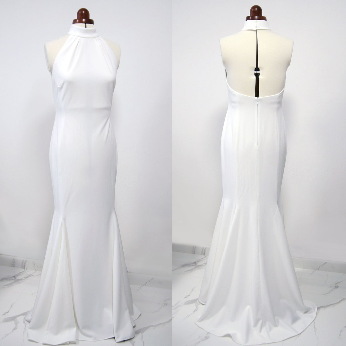 Meghan Markle Bridal Reception Dress/ Open Back Wedding Gown/ Etsy