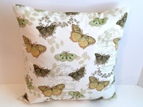 16x16 Butterfly Script Envelope Style Pillow Cover Etsy
