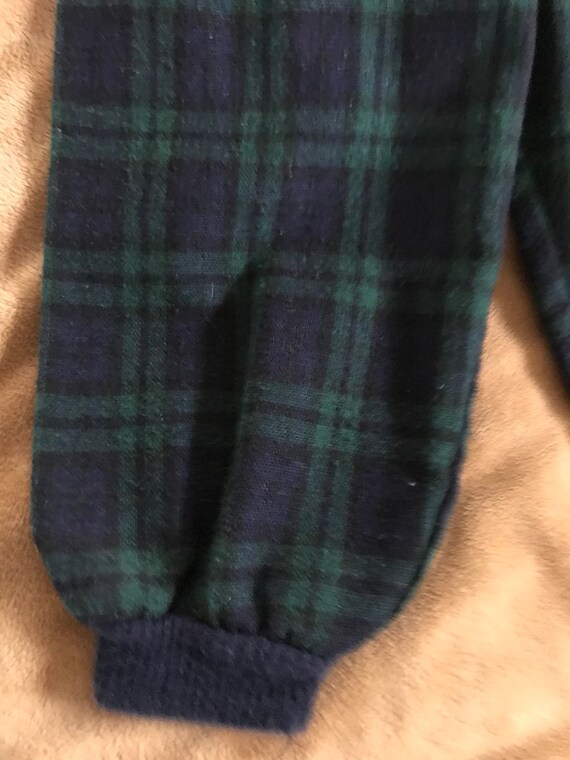 SALE: Toddler Wool Plaid Jumper Suit w/ Cotton Bl… - image 2