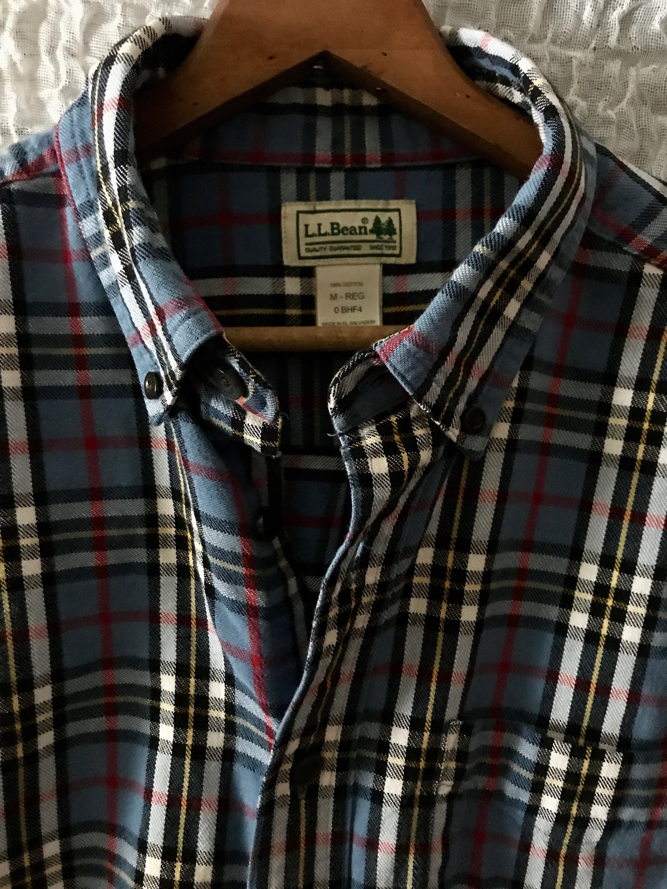 USED LLBean PLAID HENRYNECK FOODIE アウトレットファッション