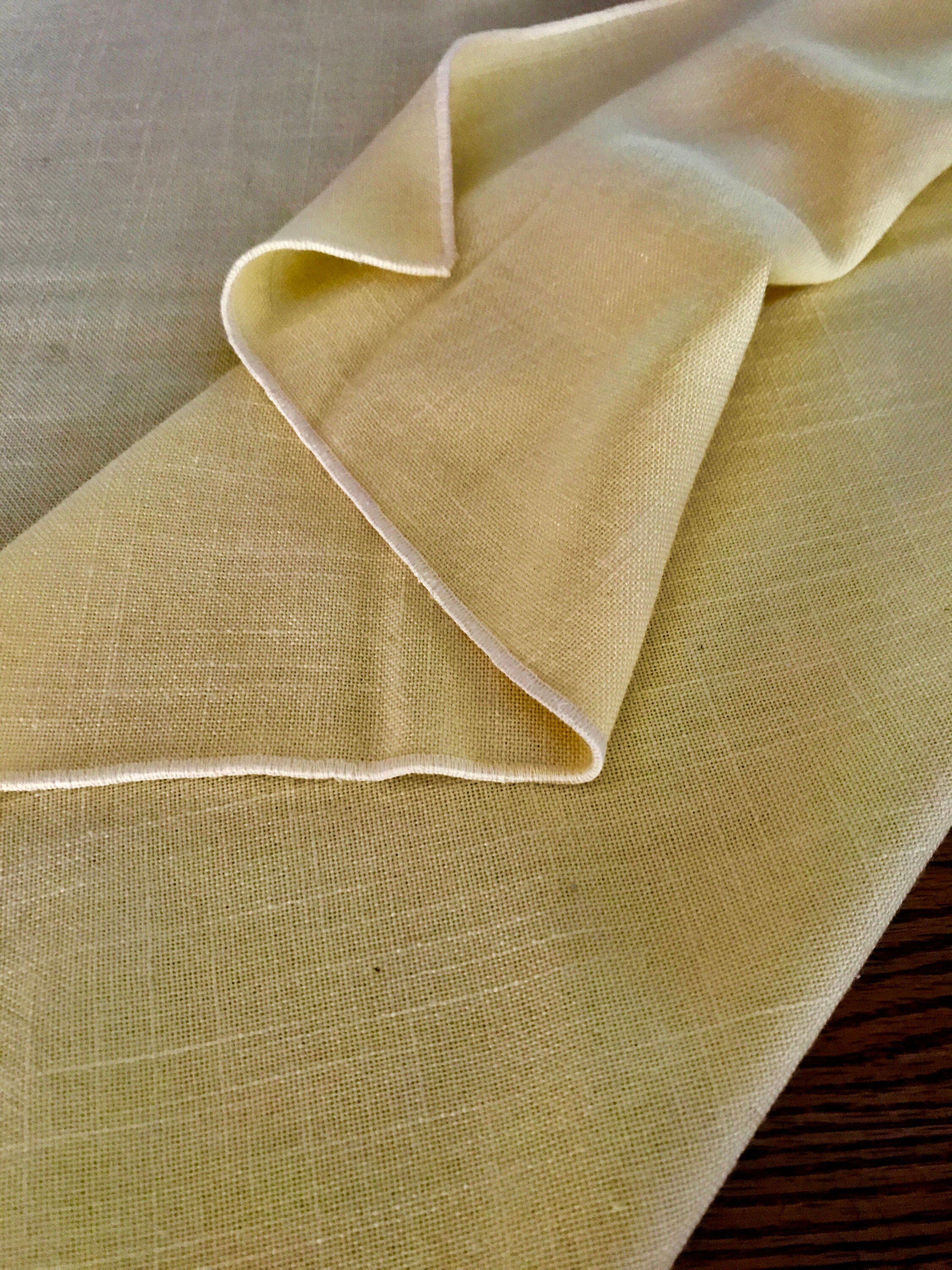 Yellow Table Linens Yellow Linen Table Cloth, Vintage Quality Rectangular 48 X 70, Washer ...