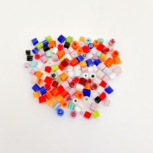 Effetre Murano millefiori transparent mix 3-4mm