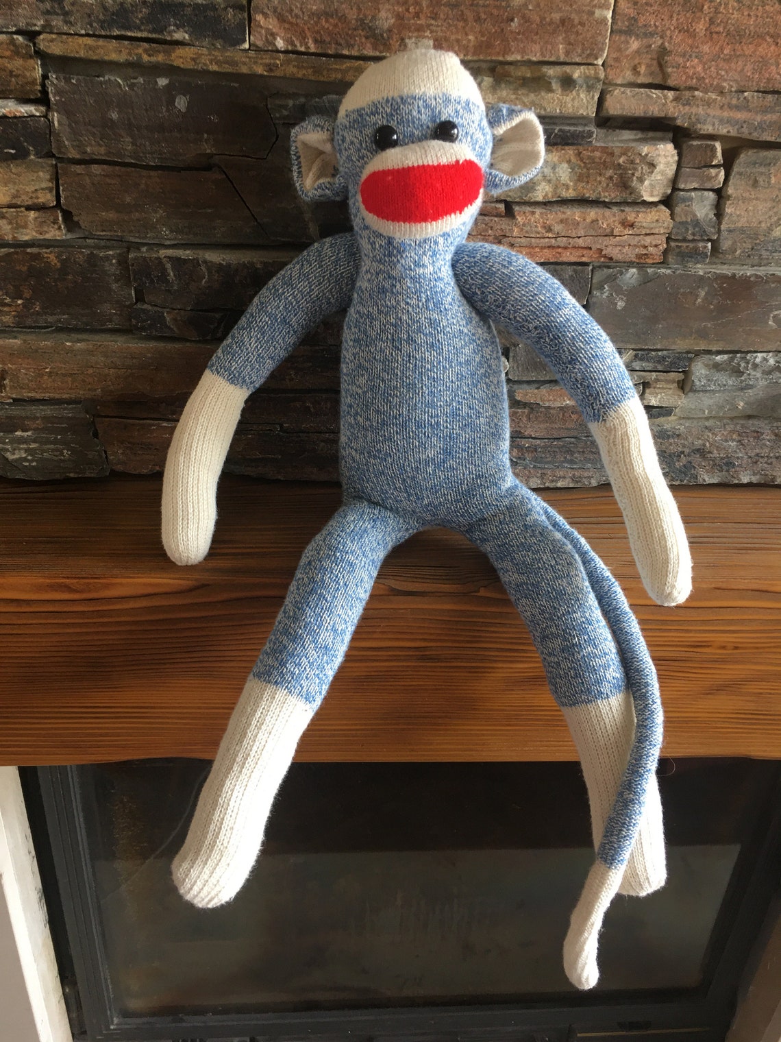 Original LARGE Sock Monkey Rockford Red Heel socks. Vintage | Etsy