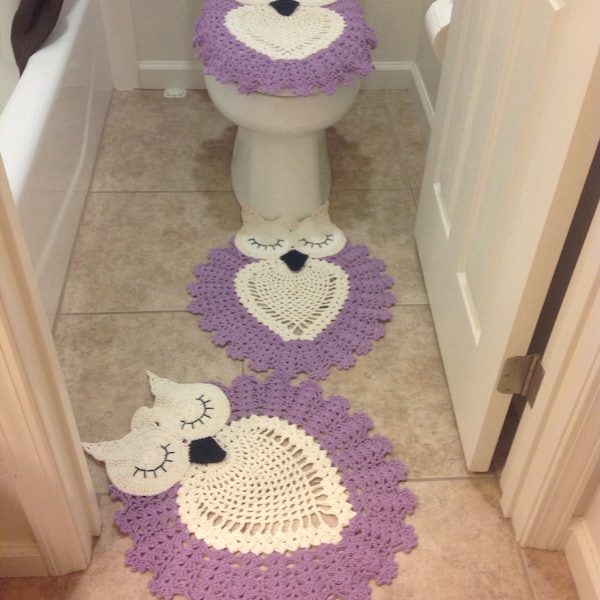 Crochet Bathroom Set Etsy