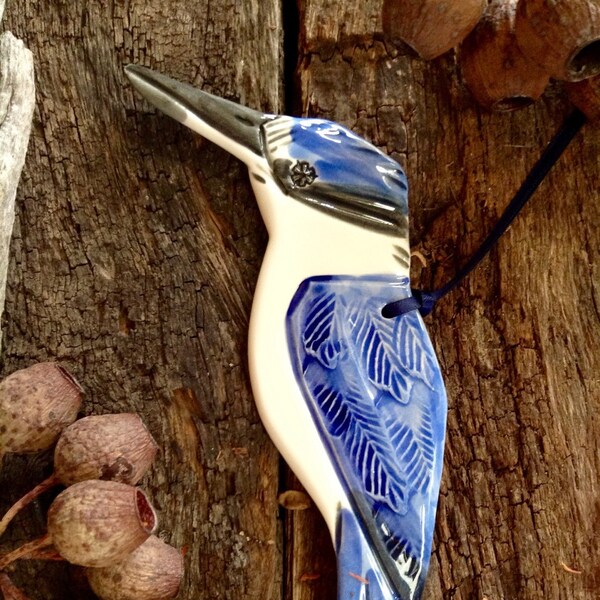 Handmade Australian Sacred Kingfisher - Decorative Hanging Bird