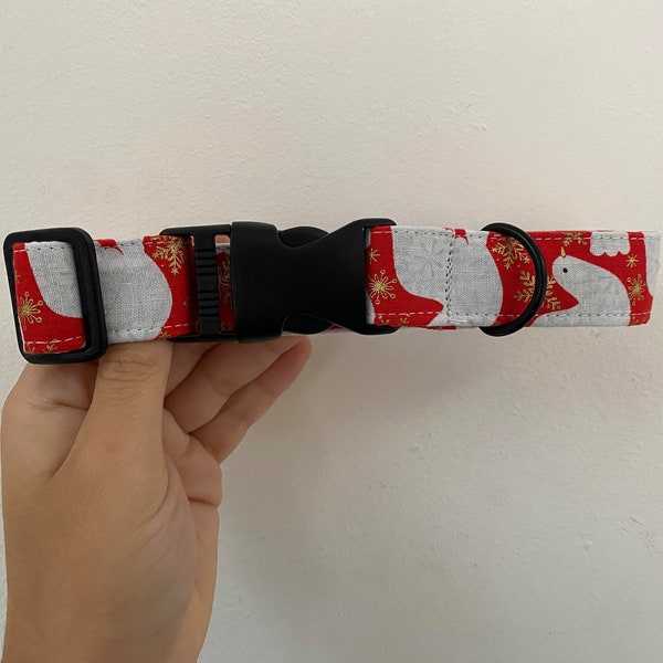 Christmas Dog Collar / Tis the season / Dove Design / Handmade