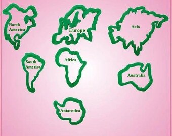 Continent Cookie Cutter for Baking & Fondant Clay Gifts Kitchen