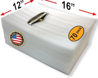 70 Pack of Mighty Gadget 16" X 12" X 1/16" Cushioning Foam Wrap Sheets