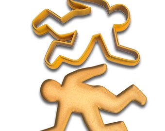 Crime Scene Body Cookie Cutter 4x2.8" for Baking Fondant Clay Gifts Kitchen