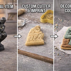 Délai d'exécution rapide en 24 heures - emporte-pièce personnalisé fabriqué à partir de votre photo, logo ou dessin | Emporte-pièce personnalisé imprimé en 3D (4 à 4,5 pouces) image 4