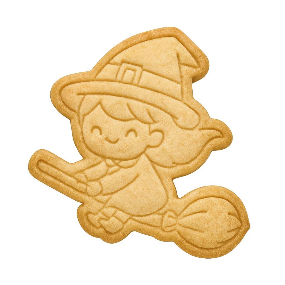 Witch on a Broom Cookie Cutter in Multiple Sizes