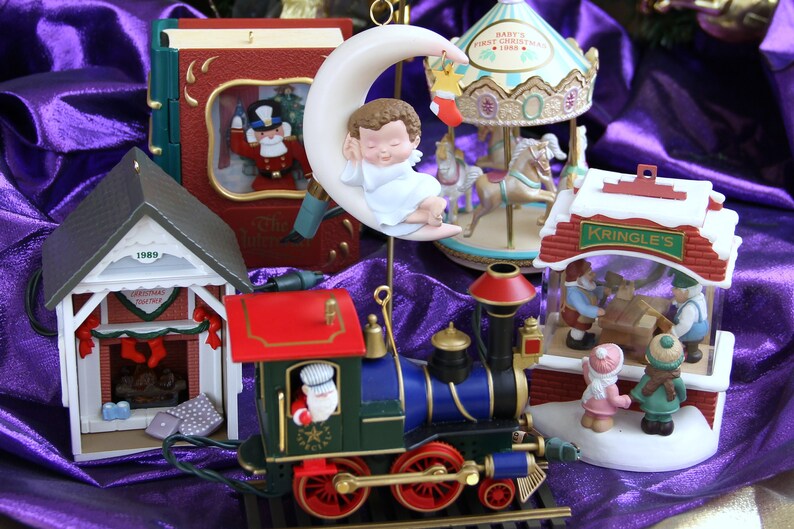 Hallmark Light and Motion Magic Tree Ornaments Plug in Small Etsy