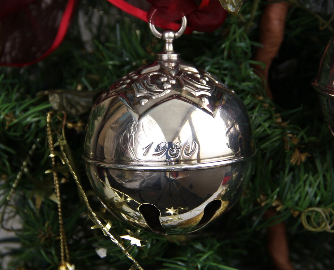Reed and Barton Annual Christmas Holly Bells Ornaments Silver Etsy