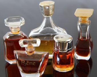 Vintage Miniature Perfume Bottle Collection: Nina Ricci, Giorgio, Lancome, Calvin Klein