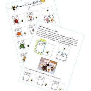 SEED PACKET PDF printable scaled for American Girl®, 18-inch Dolls. image 1