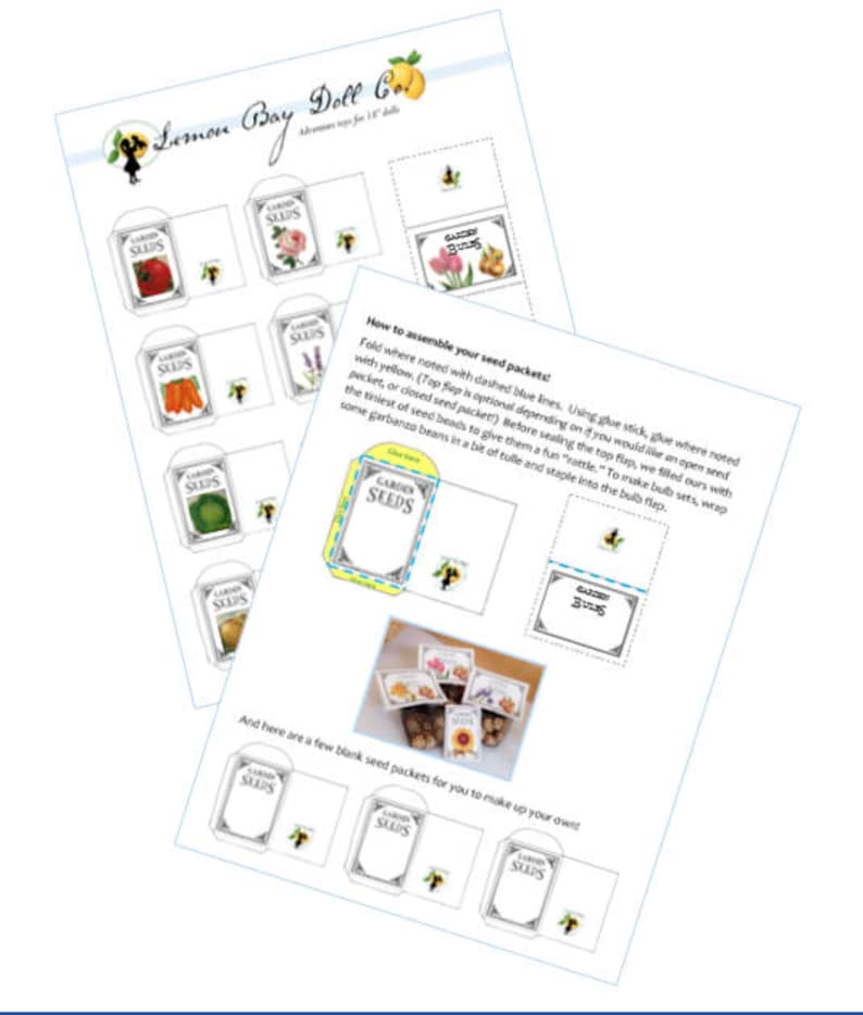 SEED PACKET PDF printable scaled for American Girl®, 18-inch Dolls. picture regarding Printable Seed Packet titled SEED PACKET PDF printable scaled for American Girl®, 18-inch Dolls.