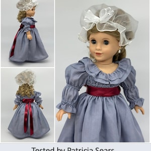PATTERN 1780s Chemise à la Reine Pattern for 18 Dolls, Includes Instructions and Printable Pattern for Gown, Petticoat, and Neck Ruffle image 9