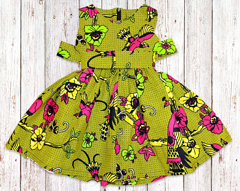Girls African Kente Dress Size 1-2 years SALE!! Ankara Party Little Girls Dress