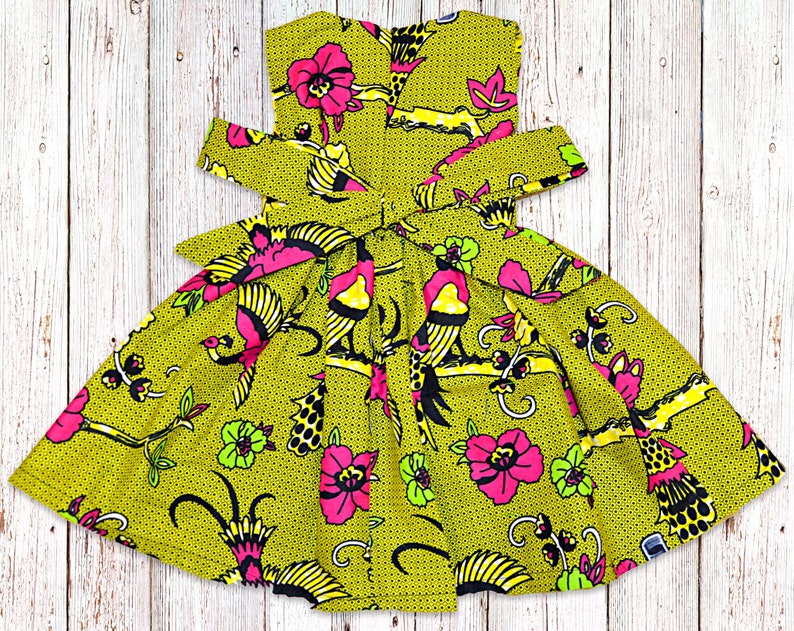 Girls African Kente Dress Size 1-2 years SALE!! Ankara Party Little Girls Dress