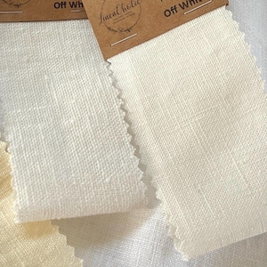 Off white 130g/m2 soft linen fabric Lightweight 100% linen UK Shop