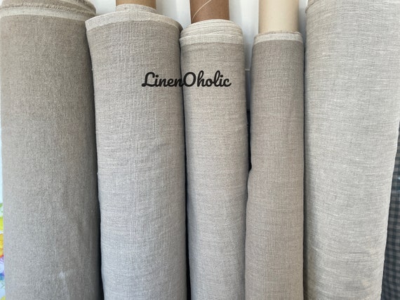UK store Undyed Natur linen fabric in different weights 430gsm 290gsm 250gsm 210gsm
