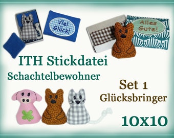 ITH Stickdatei - Glücksbringer 10x10 Anleitung in Deutsch