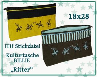 ITH Stickdatei Ritter Tasche Billie 18x28 Anleitung in Deutsch