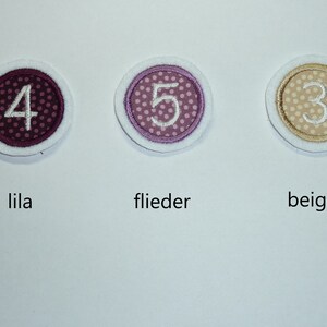 Button Zahl Geburtstag 55mm Applikation Aufnäher 11 verschiedene Farben Bild 4