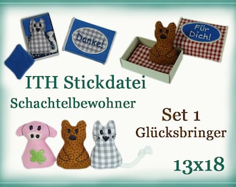 ITH Stickdatei - Glücksbringer 13x18 Anleitung in Deutsch