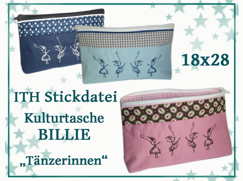 ITH Stickdatei Tanz Tasche Billie 18x28 Anleitung in Deutsch Bild 1