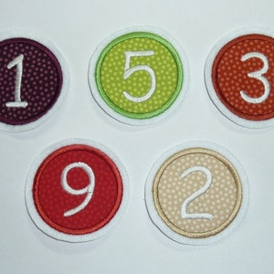 Button Zahl Geburtstag 55mm Applikation Aufnäher 11 verschiedene Farben Bild 6