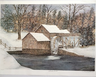 LIMITED EDITION PRINT - Winter&#39;s Palette -  Limited Edition Watercolor Print - Image Size 22.5&quot; x 15.50&quot;