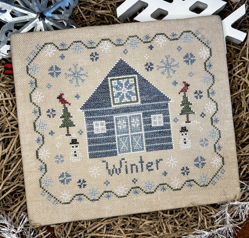 Winter At The Barn Cross Stitch PDF image 1