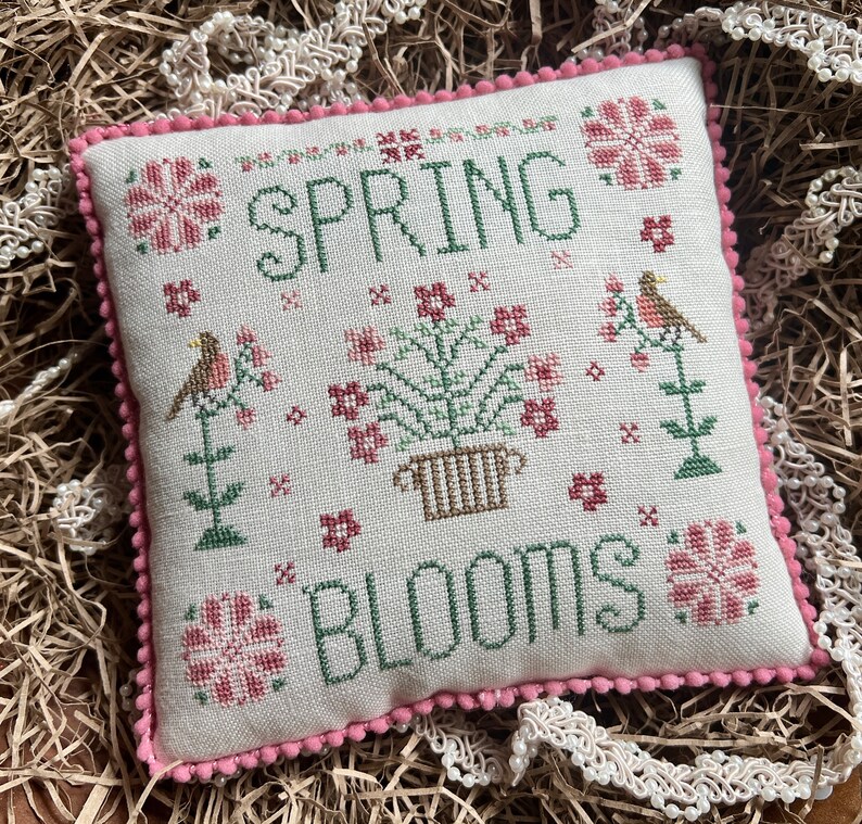 Spring Blooms Cross Stitch Chart PDF image 1