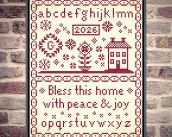 PDF Blessings Sampler 2026 Cross Stitch Chart