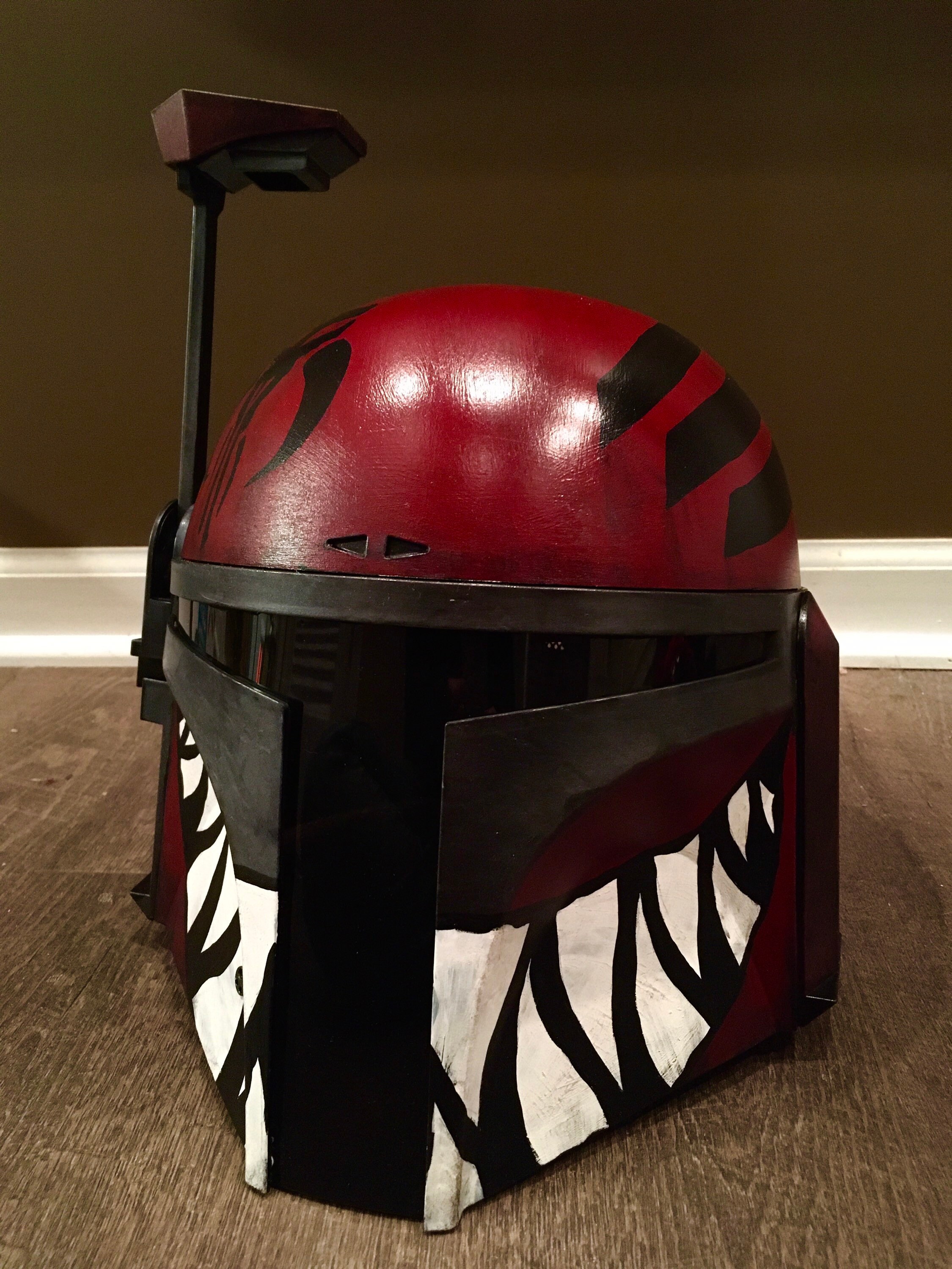 Monster Mund Rot Stil Benutzerdefinierte Bemalt Boba Fett Helm Etsy