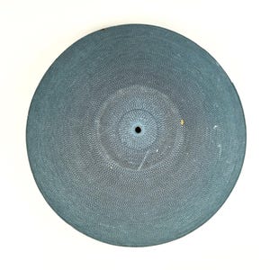 Vintage 80s Gregory Van Pelt Flute Blue Corrugated Cardboard Vessel Bowl image 9