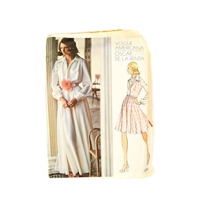 Vintage 70s Vogue Americana Oscar de la Renta Maxi Sweep Dress Sewing Pattern 2880